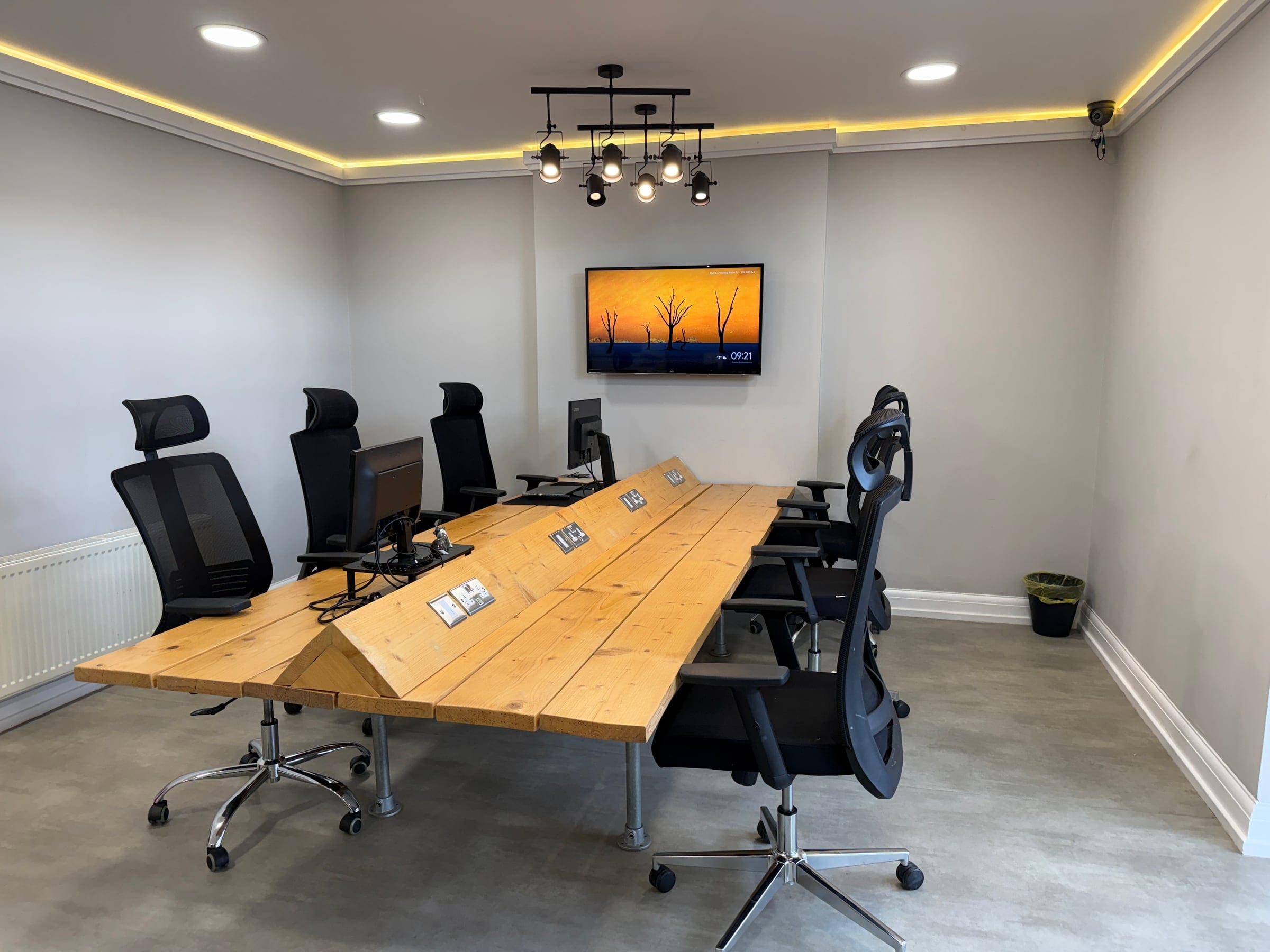 The boardroom at ShiftWorks Market Street, Hoylake
