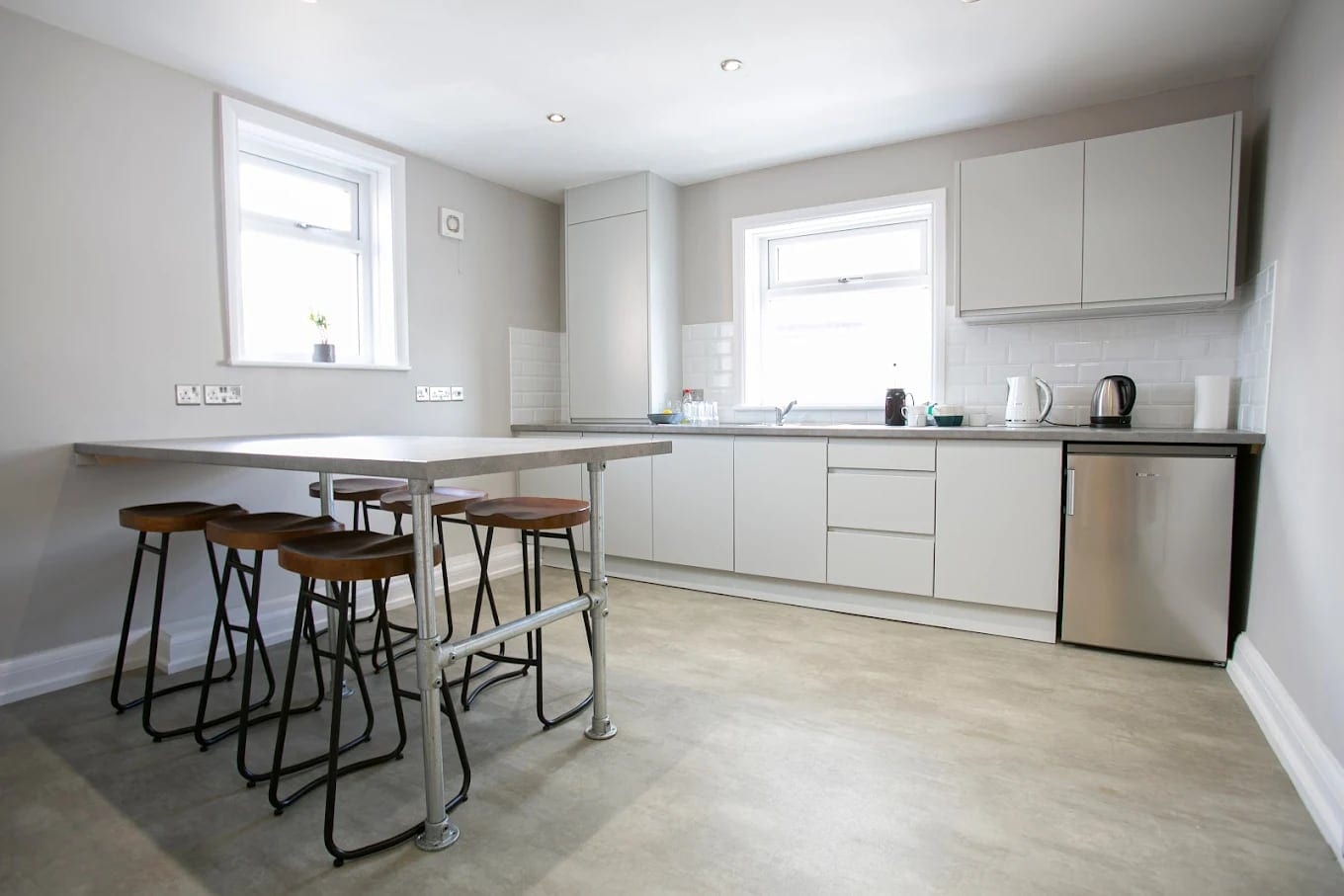 The kitchen at ShiftWorks Market Street, Hoylake